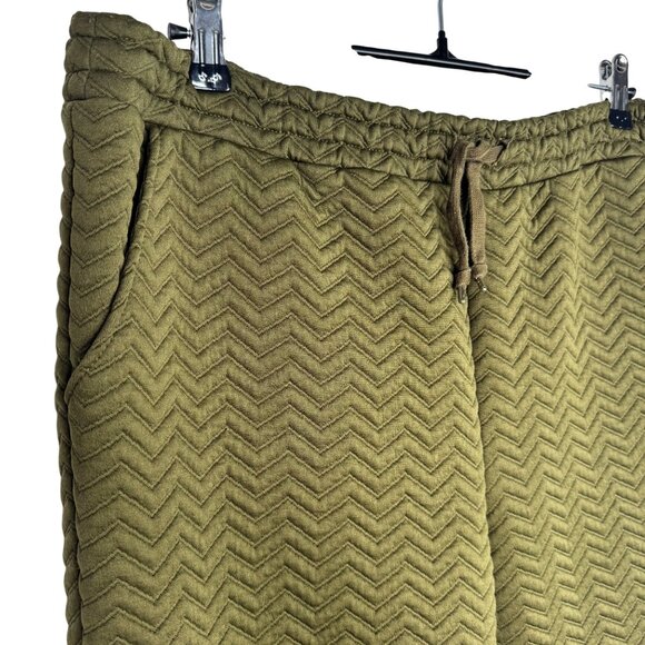 Primark‎ Cares Olive Green Hooded Tracksuit Chevron. Bottom L, Top Oversized 2XL - Picture 3 of 13